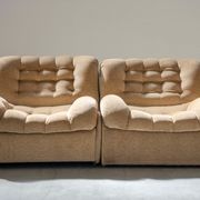Modular sofa semicircle '70, F.lli Carloni set of 3