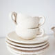 White ceramic coffee or tea set