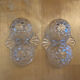 Pair of Vintage Moulded Glass Shell Salt and Pepper Shakers