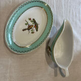 Badonviller sauce boat with birds