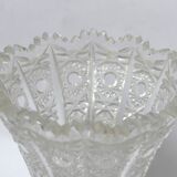Chiseled glass vase