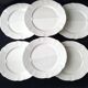 6 asparagus plates in Pillivuyt porcelain