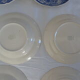 6 assiettes faience ancienne  434 112 Villeroy boch burgenland bleu