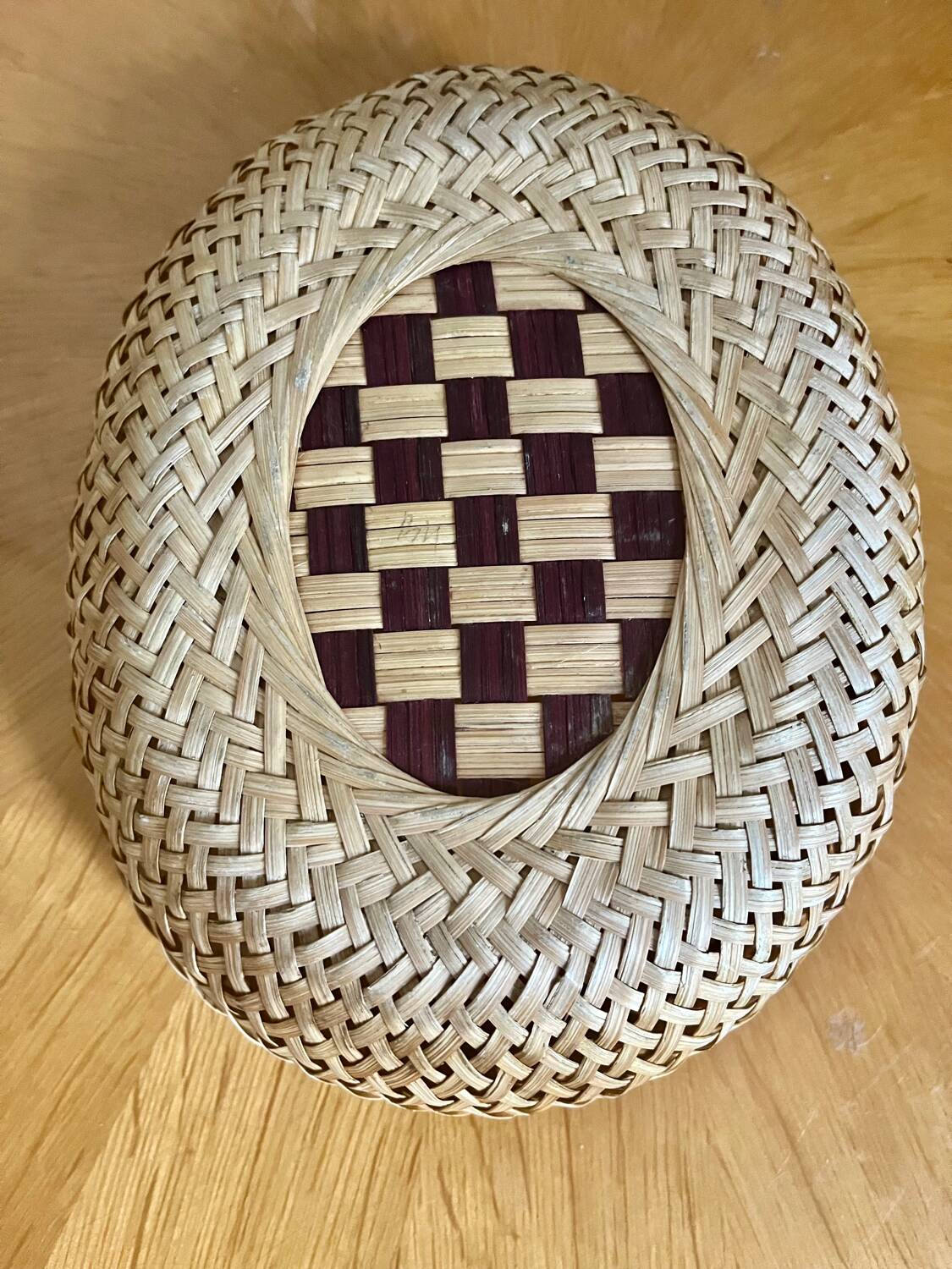 Vintage wicker storage basket