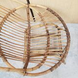 Series of rattan armchairs from the 70s