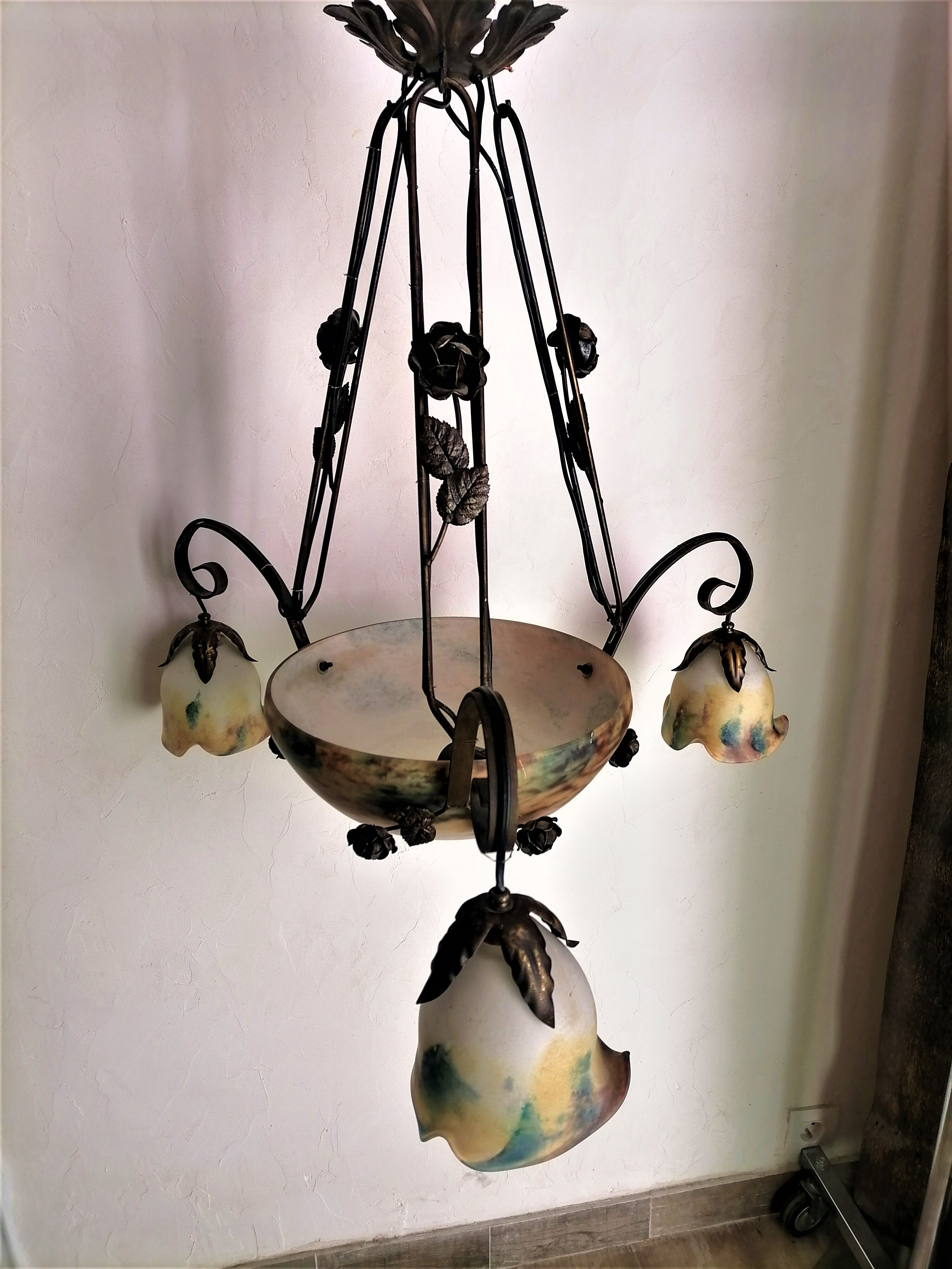 Chandelier, art deco