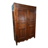 Armoire ancienne française en bois de cerisier XVIIIe siècle – Buffet rustique