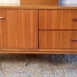 Scandinavian style sideboard with triptych mirror, 60s-70s