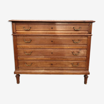 Chest of drawers walnut pants 1920 Louis XVI style