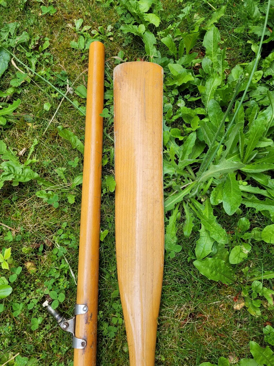 Pair of wooden oars