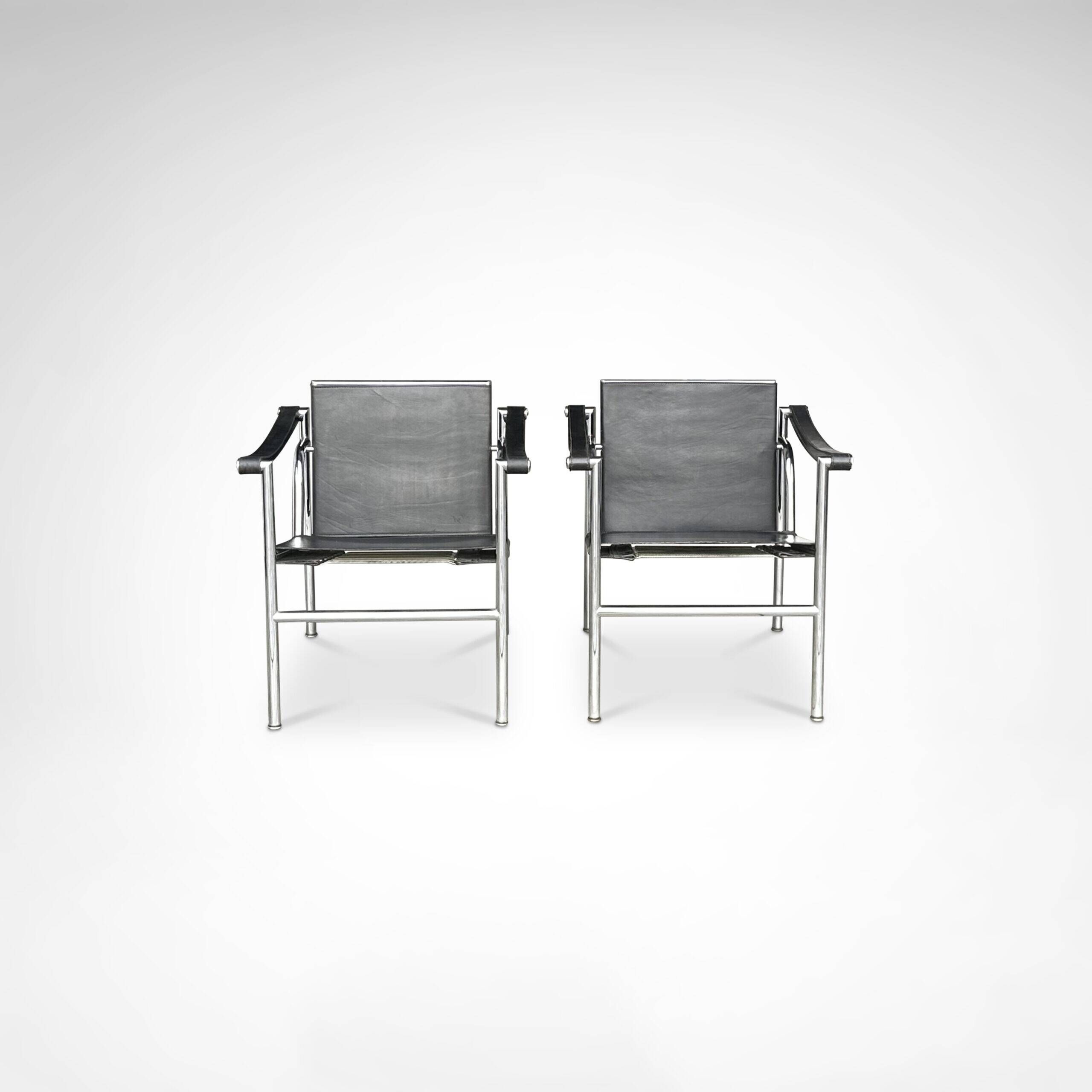 Fauteuil vintage LC1 par Le Corbusier et al pour Cassina, ensemble de 3