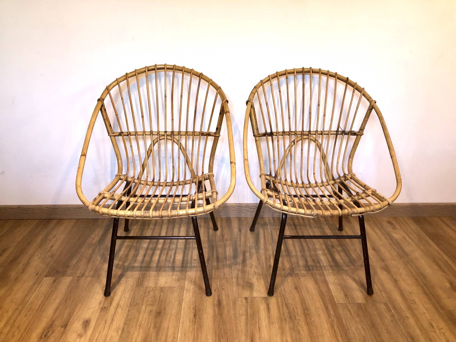 Adult rattan armchairs