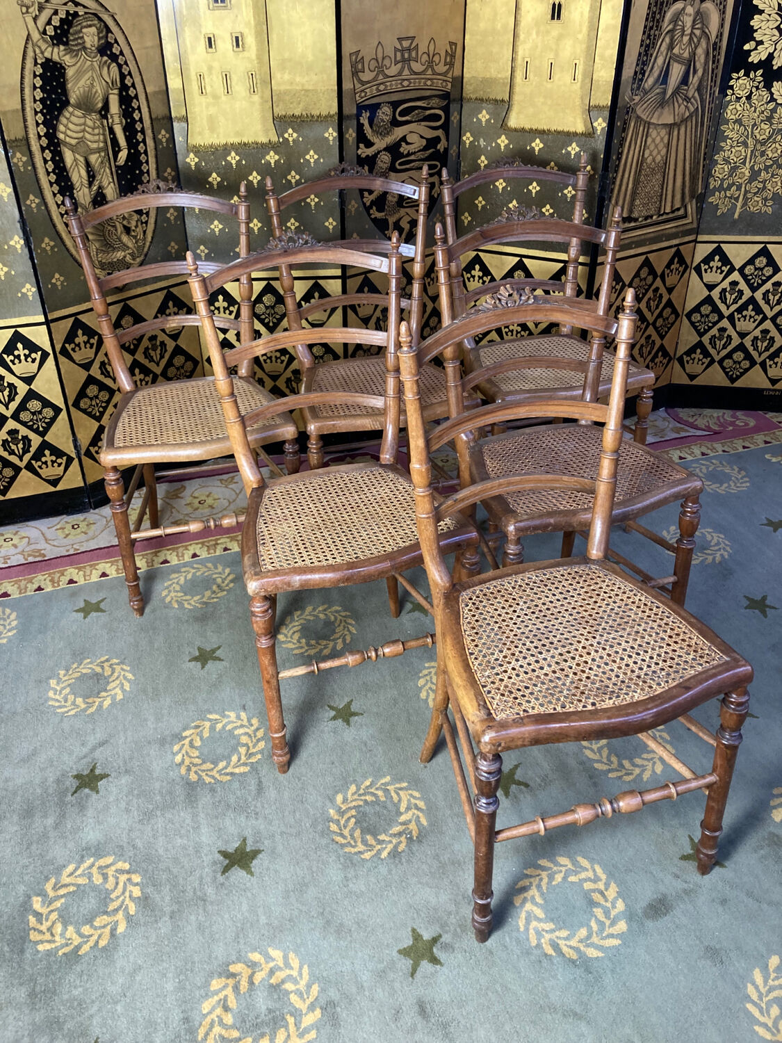 6 Art Nouveau chans chairs