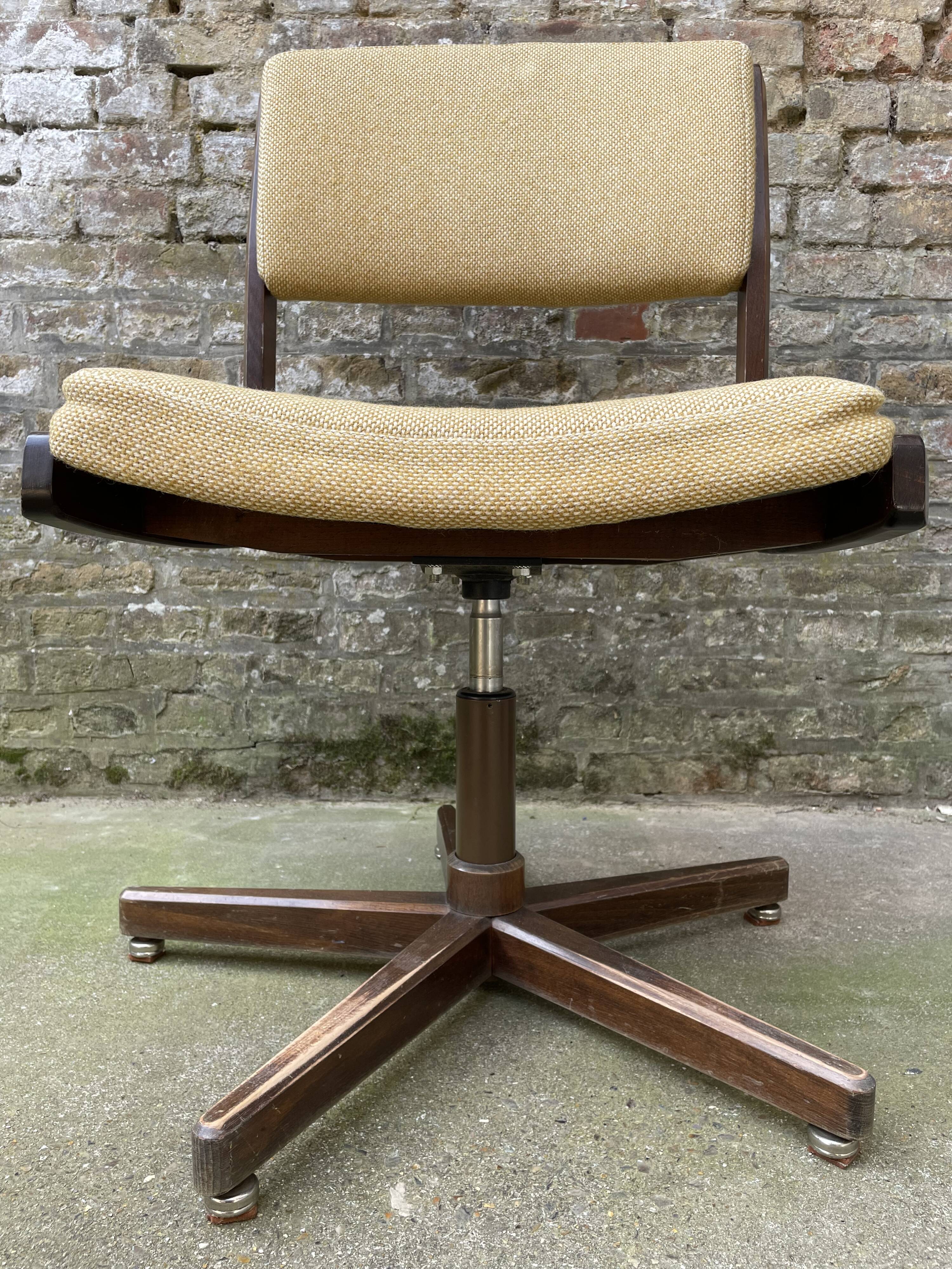 Vintage Scandinavian style swivel office chair
