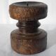 Candle holder round wood old teak patina of origin India