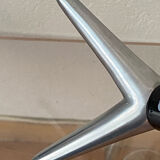 Lamp base, rocket shape, Deshoulières porcelain