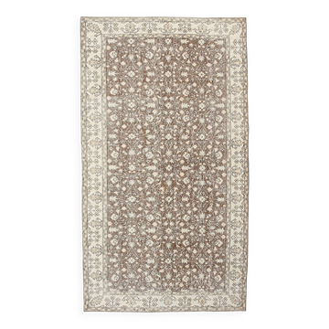 Beige & Brown Floral Persian Rug 147x264Cm SK 24773