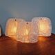 Pair of frosted glass wall lights, Kalmar, 1960s
