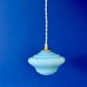 Vintage blue opaline suspension globe