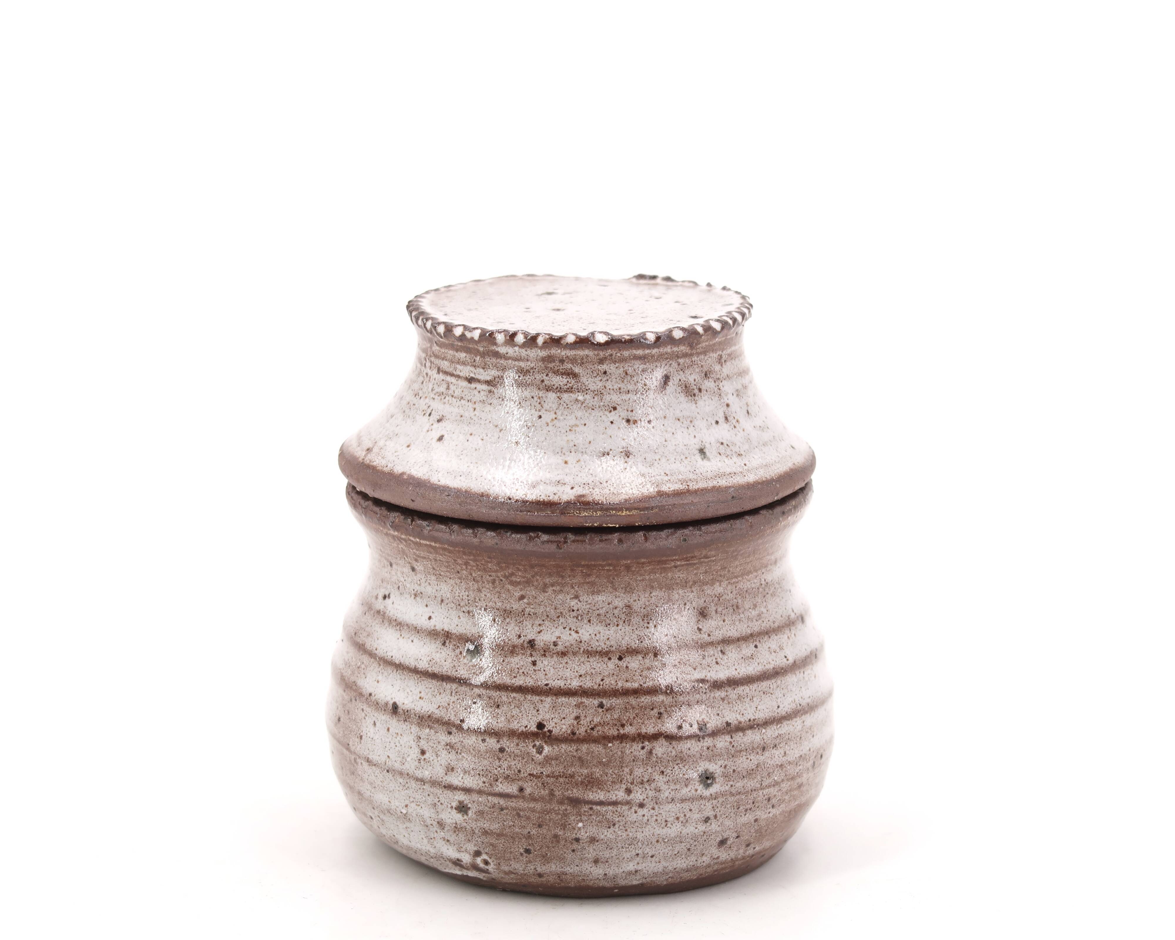 Stoneware butter dish by Jeanne and Norbert Pierlot, 1960s