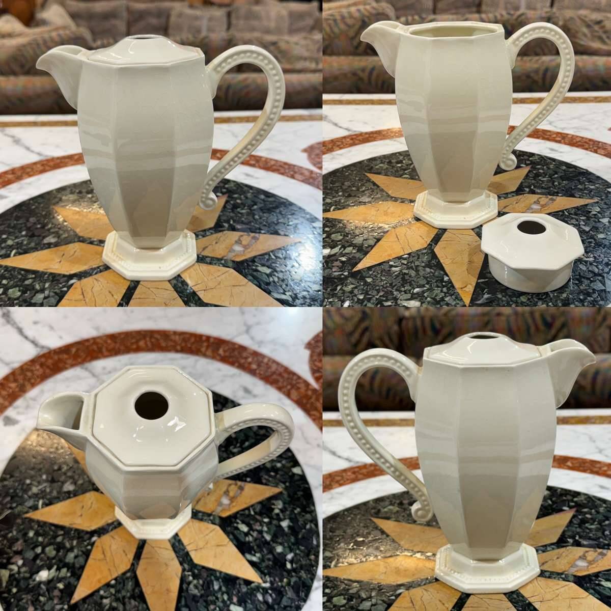 Octagonal jug Creil and Montereau model Pearls - 19th century