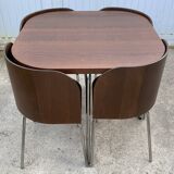 Fusion table and 4 teak chairs by Sandra Kragnert IKEA.