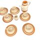 Melitta coffee set for 6 people, Germany, 1970s.