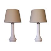 Paire de lampes danoise en verre 1960