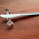 6 vintage pressed glass knife rests
