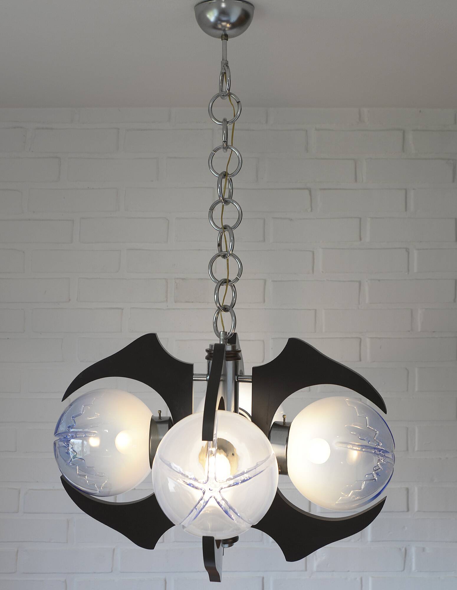 Vintage Pendant Light Murano Lamp Mazzega Style Light Fixture Sputnik