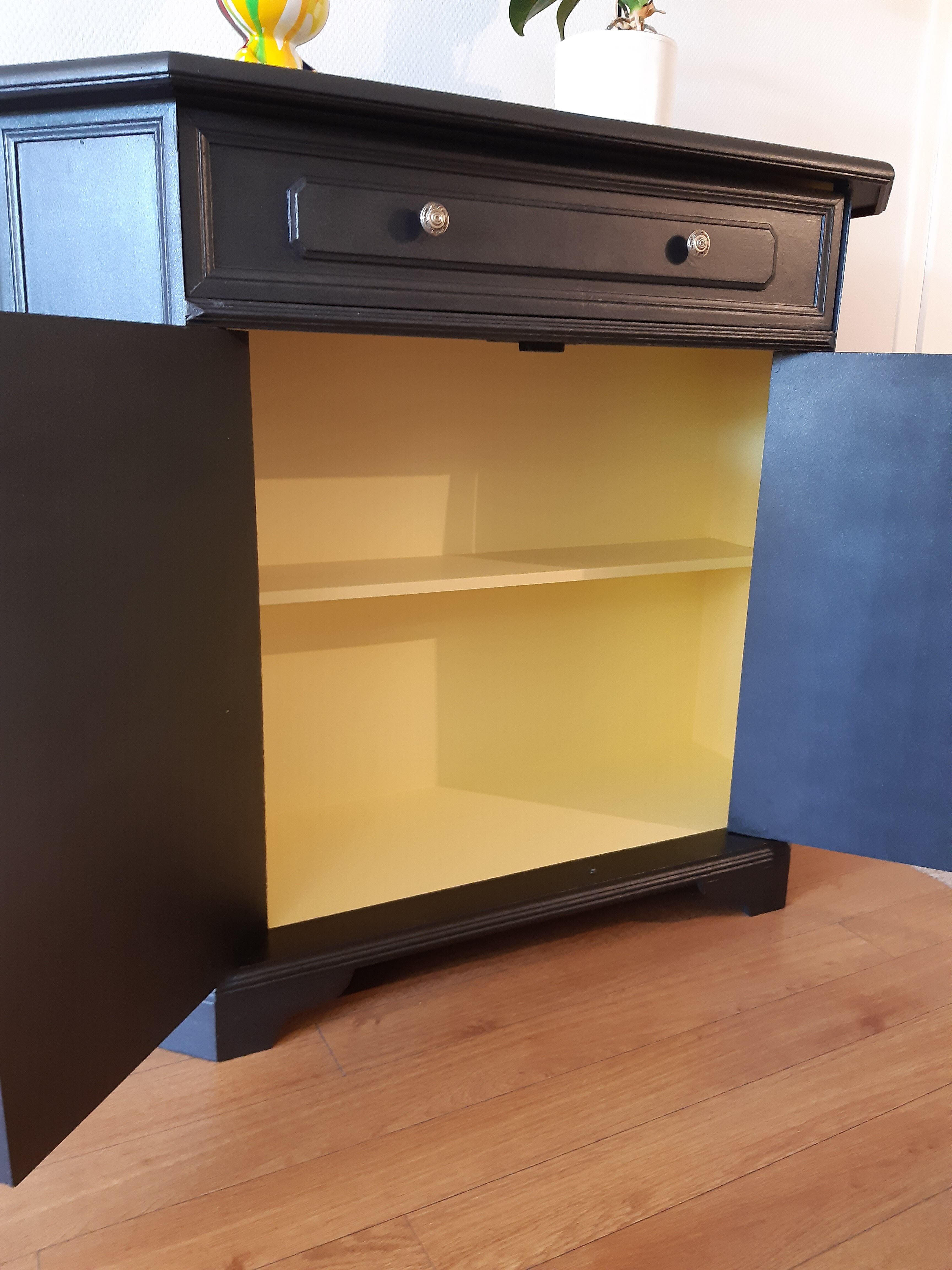 2-door "black steel" dresser