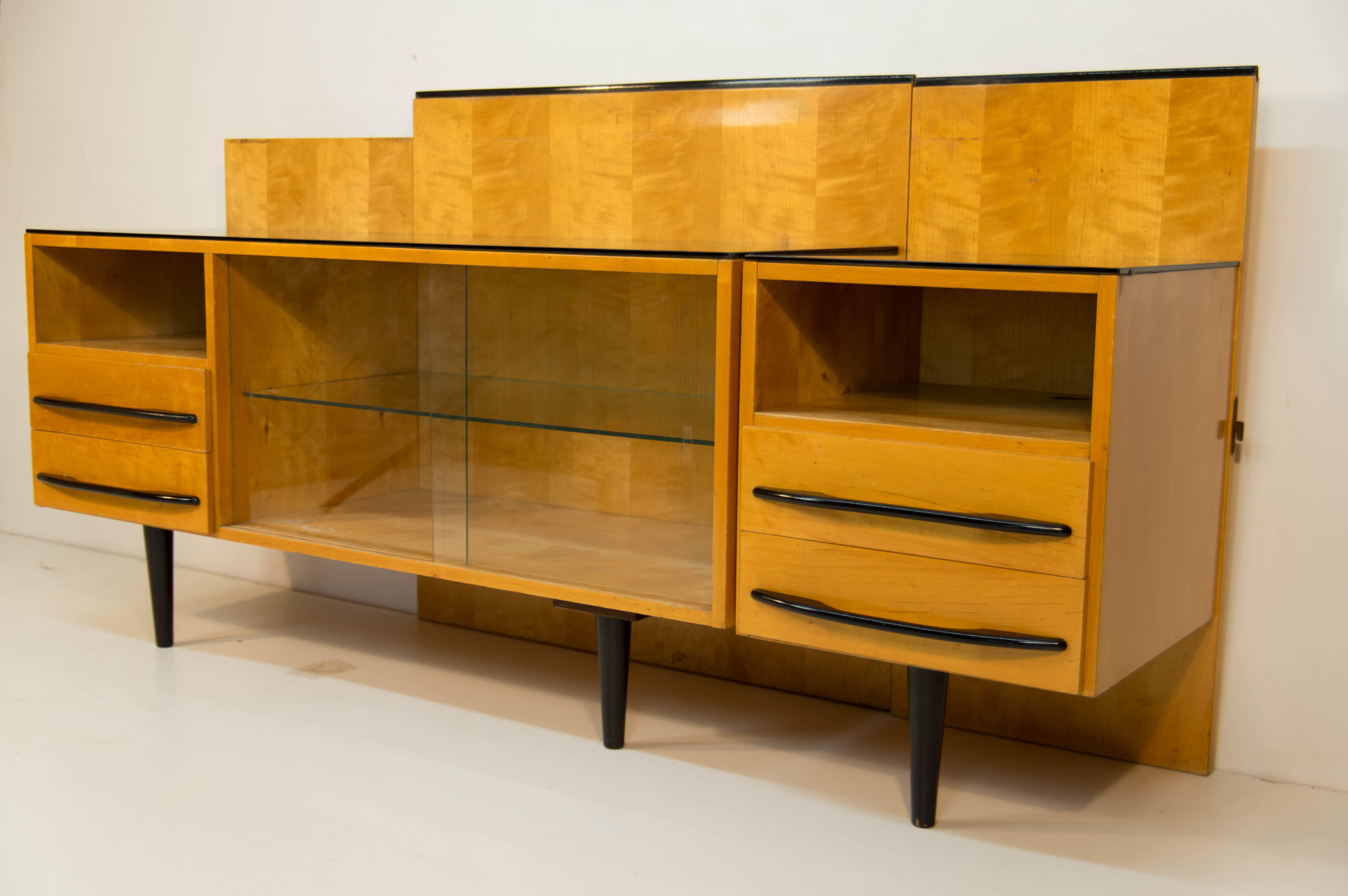 Modular set of table, night stand and chest of drawers by M. Pozar, 1960s