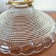 Moulded glass lampshade with concentric relief circa 1950