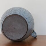 Blue enamelled stoneware pitcher 220mm