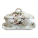 Antique Haviland Limoges porcelain sauce boat with lid, bird decor