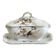 Antique Haviland Limoges porcelain sauce boat with lid, bird decor