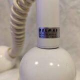 Vintage Delmas adjustable height white pendant light