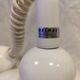 Vintage Delmas adjustable height white pendant light