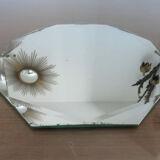 Beveled octagonal mirror 40s 50s 27 cm X 27 cm