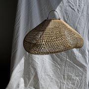 Suspension or rattan lampshade in the shape of a cloud or flattened bubble D60 H35