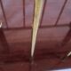 Magazine holder or vintage wood & brass bottles
