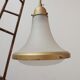 Antique etched glass German pendant light by A.E.G.