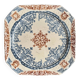 Longchamp square dish in blue and brown ironstone, "Diane" service