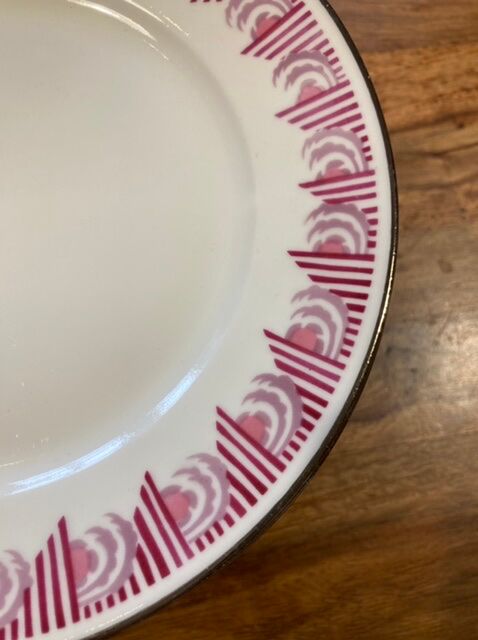 Service à dessert en porcelaine de Limoges Art Deco