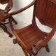 Pair of antique armchairs curules called Dagobert in carved wood