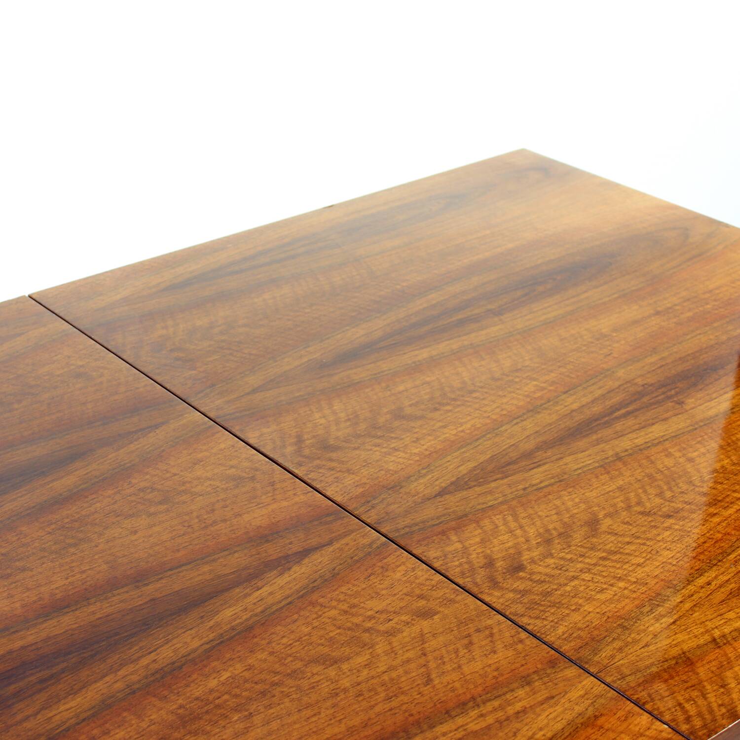 Table à manger extensible en noyer, style milieu du siècle, par Mier, Tchécoslovaquie, années 1960