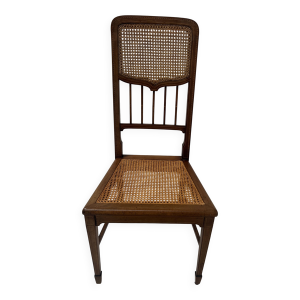 Chaise de chambre Art Déco en bois marqueté XX siècle