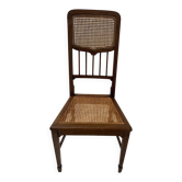 Art Deco bedroom chair in marquetry wood, 20th century.