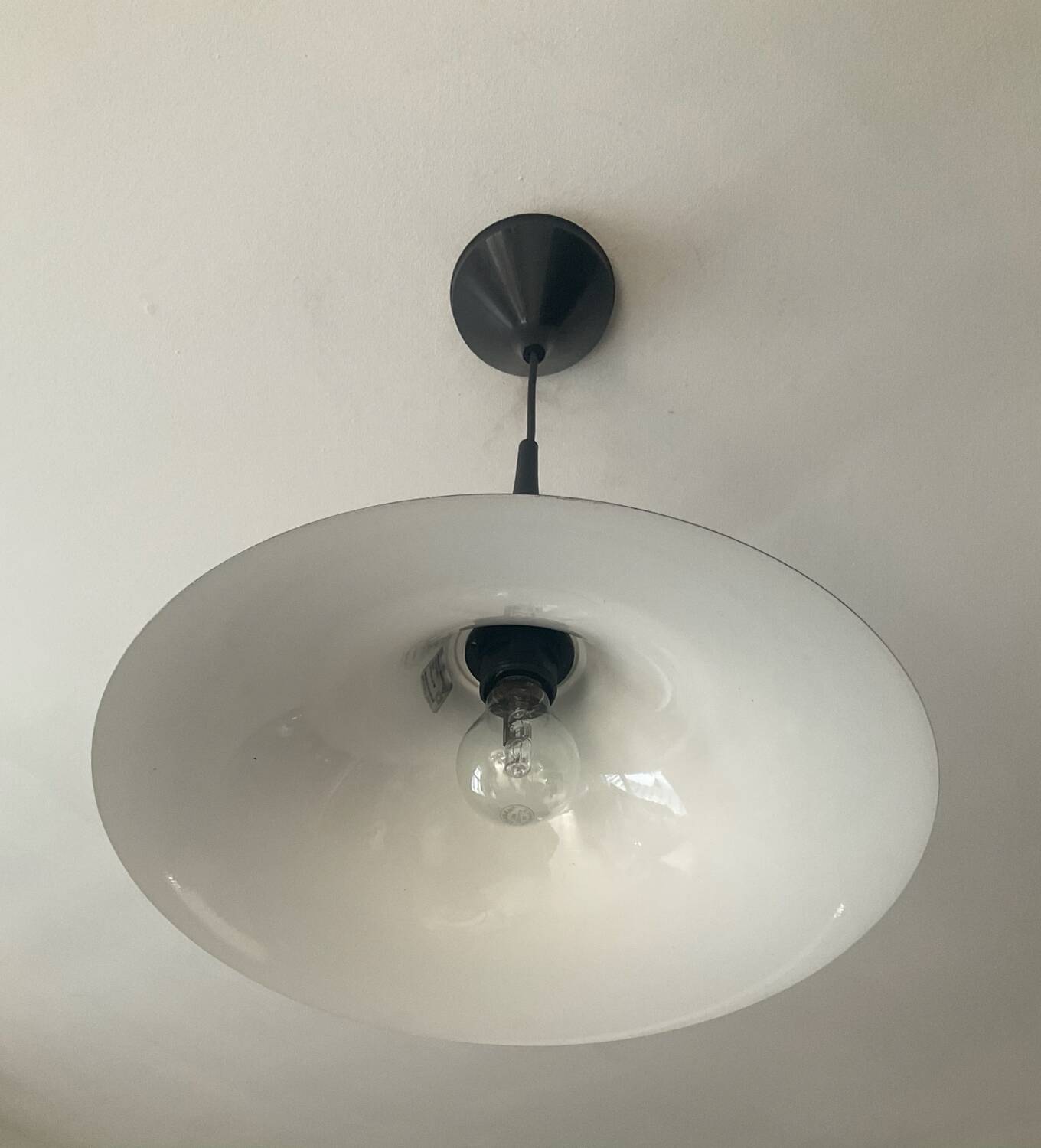 Vintage black metal pendant lamp