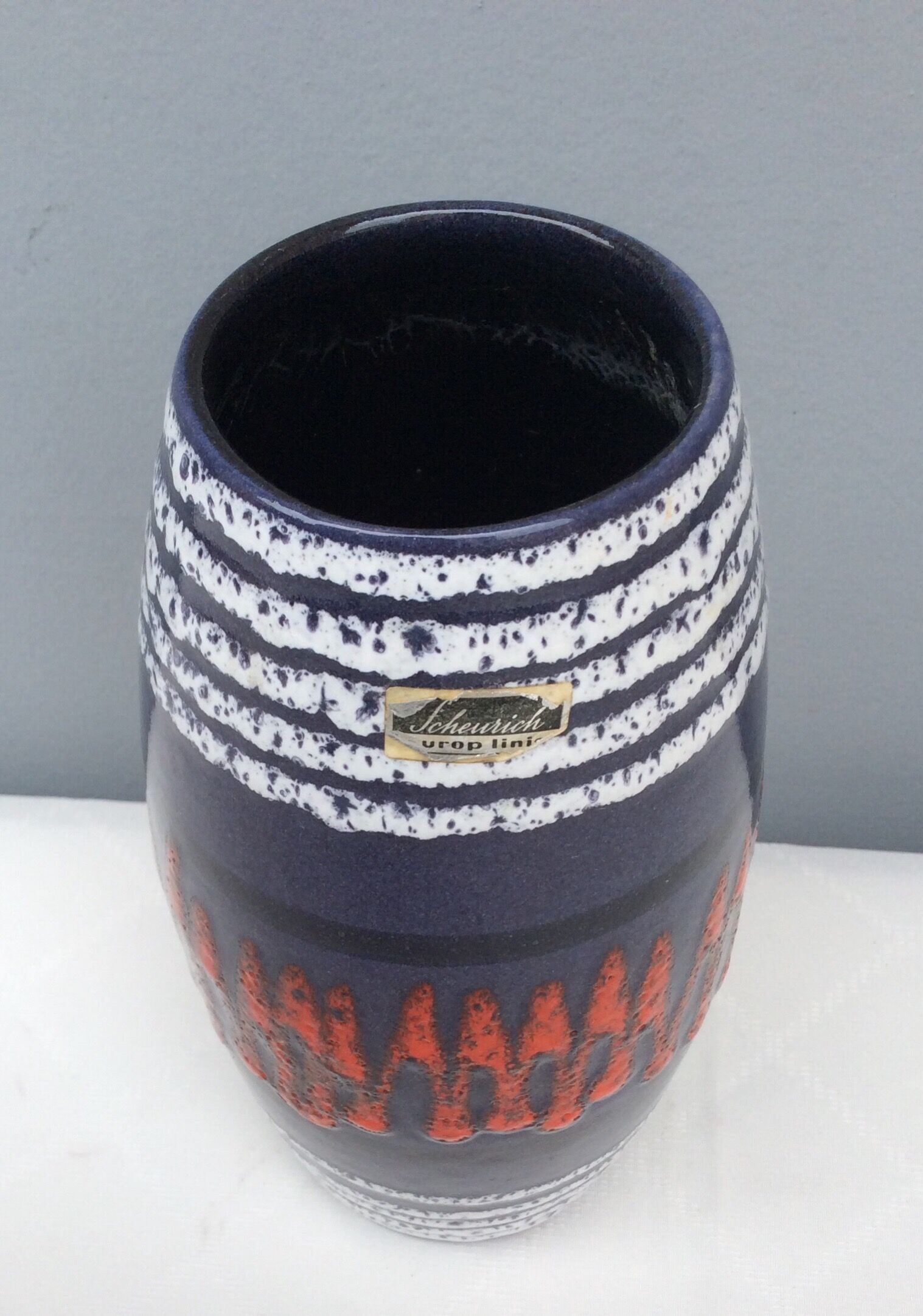 Ceramic vase "Scheurich" West Germany, 1960s